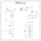 Milano Elizabeth - Chrome and White Traditional Thermostatic Shower with Riser Rail and Shower Head (2 Outlet)