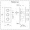 Milano Ashurst - Brushed Nickel Thermostatic Shower with Shower Head, Hand Shower and Riser Rail (2 Outlet)