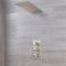 Milano Ashurst - Brushed Nickel Thermostatic Shower with Waterblade Shower Head (2 Outlet)