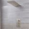 Milano Hunston - Brushed Nickel Thermostatic Shower with Waterblade Shower Head (2 Outlet)