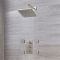 Milano Hunston - Brushed Nickel Thermostatic Shower with Shower Head and Body Jets (2 Outlet)