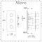 Milano Hunston - Brushed Nickel Thermostatic Shower with Shower Head and Body Jets (2 Outlet)