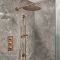 Milano Otto - Modern Thermostatic Shower with Triple Valve, Wall Mounted Shower Head and Riser Rail Kit - Choice of Finish (2 Outlets)