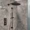Milano Otto - Modern Thermostatic Shower with Triple Valve, Wall Mounted Shower Head and Riser Rail Kit - Choice of Finish (2 Outlets)