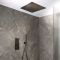 Milano Otto - Modern Thermostatic Shower with Triple Valve, Recessed Shower Head and Hand Shower - Choice of Finish (2 Outlets)