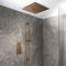 Milano Otto - Modern Thermostatic Shower with Triple Valve, Recessed Shower Head and Riser Rail Kit - Choice of Finish (2 Outlets)