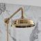Milano Elizabeth - Brushed Brass Traditional Triple Exposed Thermostatic Shower with Grand Rigid Riser Rail and Wall Spout (3 Outlet)