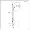 Milano Elizabeth - Chrome and White Traditional Triple Exposed Thermostatic Shower with Grand Rigid Riser Rail and Bath Spout (3 Outlet)