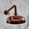 Milano Elizabeth - Brushed Copper Traditional Triple Exposed Thermostatic Shower with Shower Head and Riser Rail (2 Outlet)