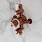 Milano Elizabeth - Brushed Copper Traditional Triple Exposed Thermostatic Shower with Shower Head and Riser Rail (2 Outlet)