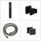 Milano Preto - Black Thermostatic Shower with Diverter, Recessed Shower Head, Hand Shower and Body Jets (3 Outlet)