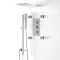 Milano Arvo - Chrome Thermostatic Shower with Diverter, Thin Fixed Shower Head, Body Jets and Riser Rail with Hand Shower (3 Outlet)