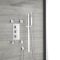 Milano Arvo - Chrome Thermostatic Shower with Diverter, Thin Fixed Shower Head, Body Jets and Riser Rail with Hand Shower (3 Outlet)