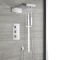 Milano Arvo - Chrome Thermostatic Shower with Diverter, Waterblade Shower Head and Riser Rail with Hand Shower (3 Outlet)