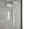 Milano Arvo - Chrome Thermostatic Shower with Diverter, Waterblade Shower Head and Riser Rail with Hand Shower (3 Outlet)