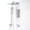 Milano Arvo - Chrome Thermostatic Shower with Diverter, Overflow Bath Filler, Shower Head, and Riser Rail with Hand Shower (3 Outlet)