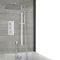 Milano Arvo - Chrome Thermostatic Shower with Diverter, Overflow Bath Filler, Shower Head, and Riser Rail with Hand Shower (3 Outlet)