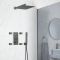 Milano Orno - Square 300mm Shower Head - Gun Metal Grey