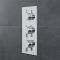 Milano Mirage - Chrome Thermostatic Shower with Diverter, Wall Mounted Shower Head, Hand Shower, Body Jets and Riser Rail (3 Outlet)