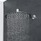 Milano Mirage - Chrome Thermostatic Shower with Diverter, Wall Mounted Shower Head, Hand Shower, Body Jets and Riser Rail (3 Outlet)