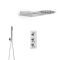 Milano Mirage - Chrome Thermostatic Shower with Diverter, Waterblade Shower Head and Hand Shower (3 Outlet)