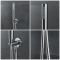 Milano Mirage - Chrome Thermostatic Shower with Diverter, Recessed Shower Head, Hand Shower and Body Jets (3 Outlet)