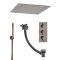 Milano Amara - Thermostatic Shower with Diverter, Recessed Shower Head, Hand Shower and Overflow Bath Filler - Aged Bronze