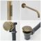 Milano Monet - Thermostatic Shower with Diverter, Shower Head, Hand Shower and Overflow Bath Filler - Antique Brass (3 Outlet)
