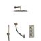 Milano Monet - Thermostatic Shower with Diverter, Shower Head, Hand Shower and Overflow Bath Filler - Antique Brass (3 Outlet)