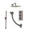 Milano Amara - Thermostatic Shower with Diverter, Shower Head, Hand Shower and Overflow Bath Filler - Aged Bronze