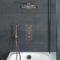 Milano Amara - Thermostatic Shower with Diverter, Shower Head, Hand Shower and Overflow Bath Filler - Aged Bronze
