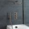 Milano Amara - Thermostatic Shower with Diverter, Shower Head, Hand Shower and Overflow Bath Filler - Aged Bronze