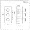 Milano Ashurst - Brushed Nickel Thermostatic Shower with Diverter, Waterblade Shower Head and Hand Shower (3 Outlet)