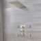 Milano Ashurst - Brushed Nickel Thermostatic Shower with Diverter, Waterblade Shower Head and Body Jets (3 Outlet)