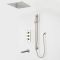 Milano Ashurst - Brushed Nickel Thermostatic Shower with Diverter, Recessed Shower Head, Hand Shower, Riser Rail and Bath Spout (3 Outlet)