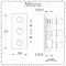 Milano Hunston - Brushed Nickel Thermostatic Shower with Diverter, Waterblade Shower Head, Hand Shower and Riser Rail (3 Outlet)