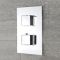 Milano Arvo - Chrome Thermostatic Shower with Rectangular Hand Shower Kit (1 Outlet)