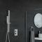 Milano Arvo - Chrome Thermostatic Shower with Square Hand Shower and Riser Rail (1 Outlet)