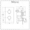 Milano Nero - Black Thermostatic Shower with Round Shower Head (1 Outlet)
