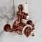 Milano Elizabeth - Brushed Copper Traditional Twin Exposed Thermostatic Shower with Grand Rigid Riser Rail (2 Outlet)