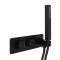 Milano Preto - Thermostatic Shower with Diverter, 400mm Recessed Head and Hand Shower (2 Outlet) - Black