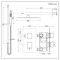 Milano Lyra - Twin Diverter Thermostatic Shower Valve with 300mm Shower Head and Riser Rail with Hand Shower (2 Outlet) - Brushed Brass