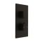 Milano Preto - Twin Diverter Thermostatic Shower Valve with 300mm Shower Head and Hand Shower (2 Outlet) - Black