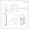Milano Lyra - Twin Diverter Thermostatic Shower Valve with 400mm Recessed Head and Riser Rail with Hand Shower (2 Outlet) - Brushed Brass