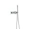 Milano Mirage - Modern Round Twin Diverter Thermostatic Valve with Hand Shower - Chrome