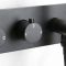 Milano Nero - Black Modern Round Twin Diverter Thermostatic Valve with Hand Shower