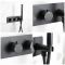 Milano Nero - Black Thermostatic Shower with Diverter, Wall Mounted Shower Head and Hand Shower (2 Outlet)