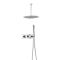 Milano Mirage - Chrome Thermostatic Shower with Diverter, Ceiling Mounted Shower Head and Hand Shower (2 Outlet)