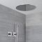 Milano Mirage - Chrome Thermostatic Shower with Diverter, Recessed Shower Head and Hand Shower (2 Outlet)
