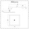 Milano Nero - Black Thermostatic Shower with Diverter, Square Shower Head and Hand Shower (2 Outlet)